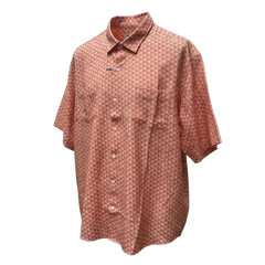 Red patterned shirt on a white background