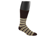 dress brown stripe socks - lil johns