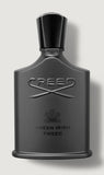 Creed Green Irish Tweed perfume bottle on a light gray background