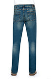 distressed back blue jeans