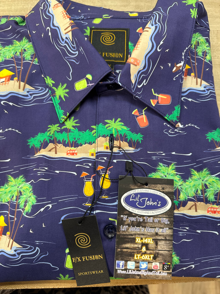 F/X Fusion SS Shirt With Island print