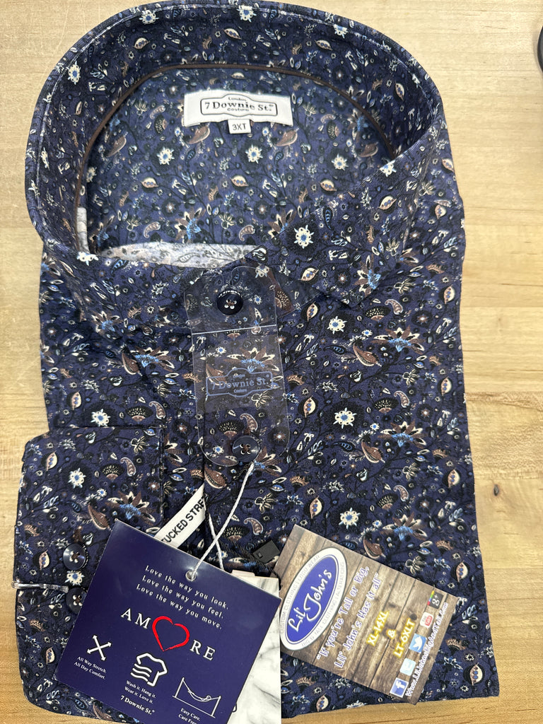 7 Downie St. Amore Paisley LS Shirt
