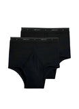 Two pairs of black Jockey underwear on a light gray background