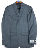 mid Gray suit jacket on a wooden surface