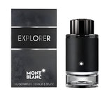 Mont Blanc Explorer perfume bottle and packaging on a white background
