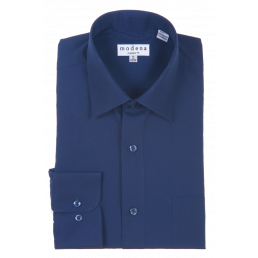 Modena - Dress Shirt - Classic Fit - Poplin - Navy