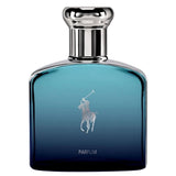 bottle of polo deep blue perfume