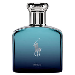 bottle of polo deep blue perfume
