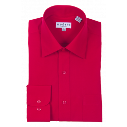Modena - Red - Poplin - Dress Shirt
