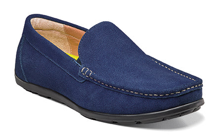 Florsheim Blue Suede Draft Moc Toe Venetian Driver Shoes