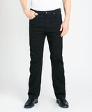 man wearing black jeans with white shirt