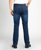 back view of blue jeans on a man