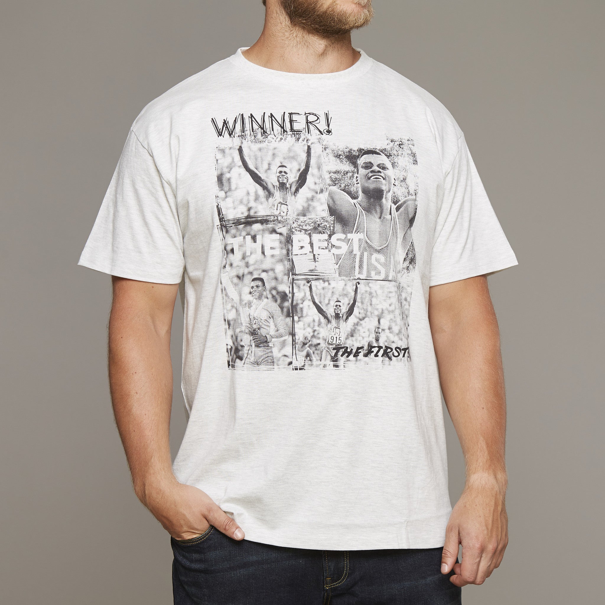 Aktiver slå op mere og mere Replika Carl Lewis Printed T-Shirt | Lil' John's Big & Tall Men's Fashion