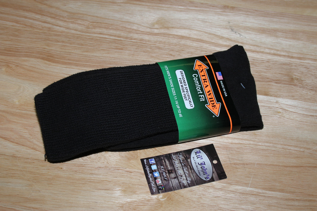 Extra Wide Athletic Crew Socks