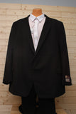Petrocelli All Wool Black Suit Separate Jacket at lil johns big and tall mens clothing
