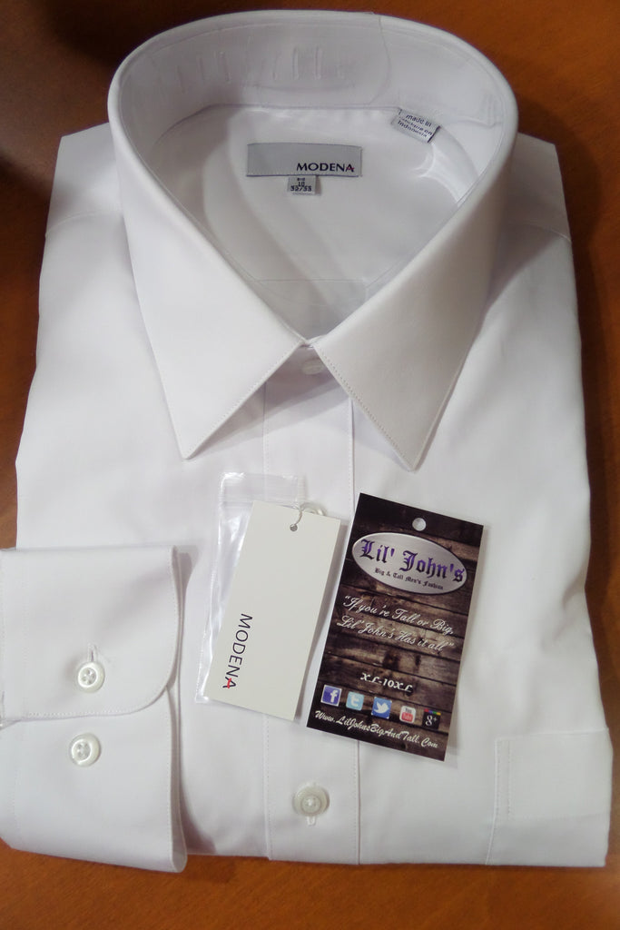 MODENA WHITE  POPLIN DRESS SHIRT