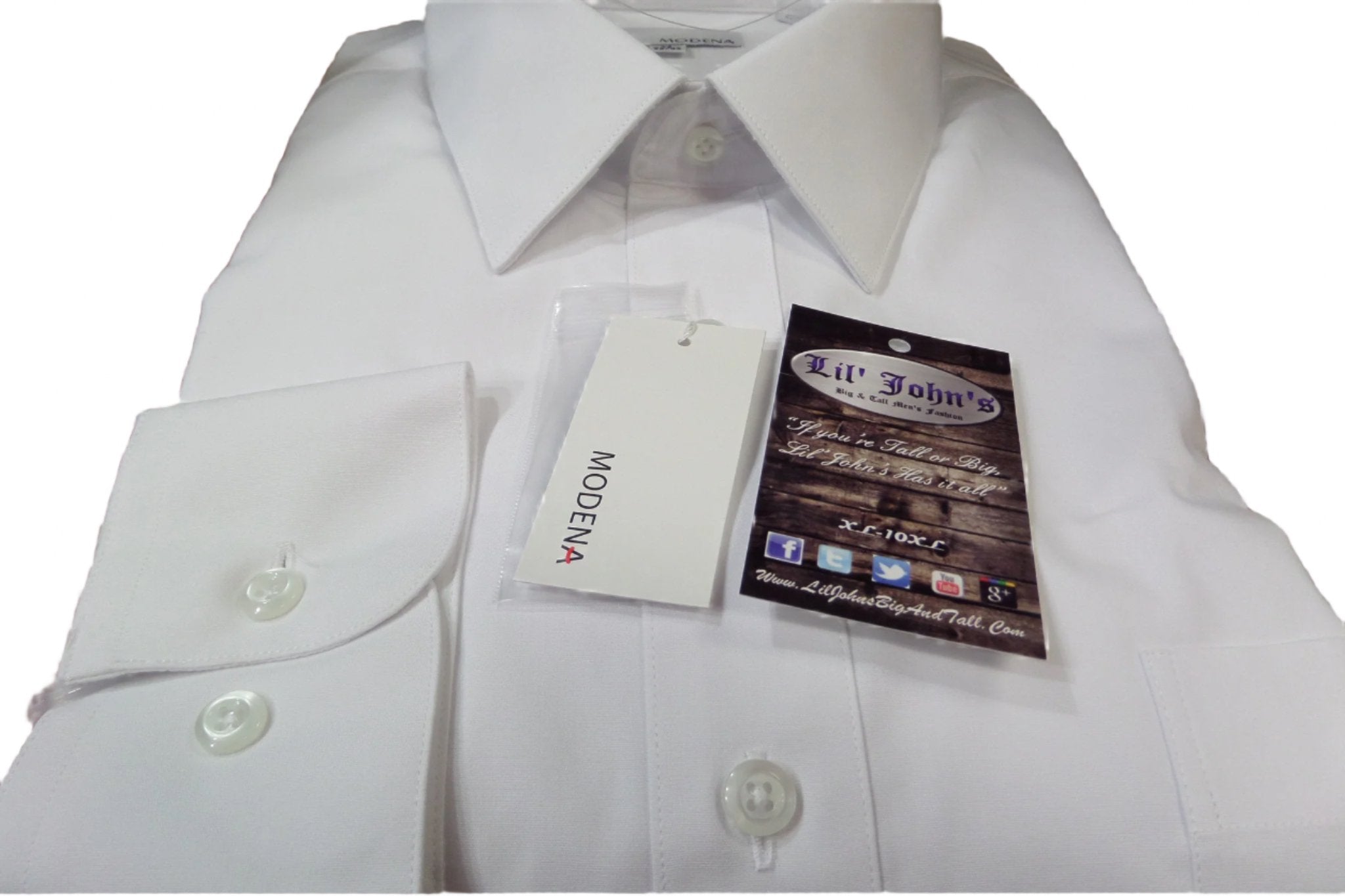 Modena-White-Poplin-Dress Shirt 17.5 / 40/41