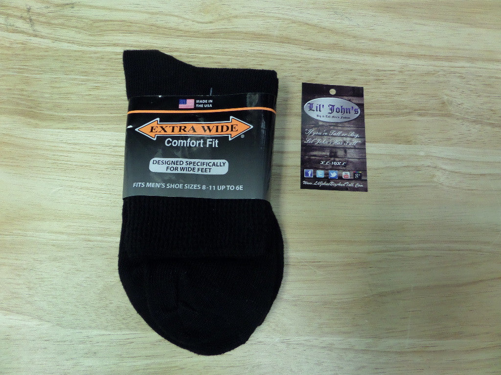 Extra Wide Athletic Quarter Sock
