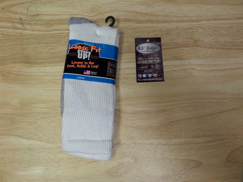 Loose Fit Stay Up Crew Sock