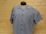Celinni 100% Silk Jacquard Camp Shirt in Sky Color at Lil Johns Big and Tall Men's Fashion