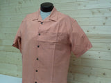 Celinni 100% Silk Jacquard Camp Shirt in Melon Color at Lil Johns Big and Tall Men's Fashion