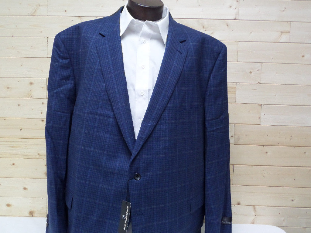 100 % wool navy window panel sports coat at lil johns big and tall