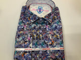 luchiano visconti skull and flower pattern long sleeve sports shirts lil johns big and tall