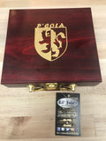 John Edwin Pensacola English Leopard Crest logo card set in wooden case Limited edition only at Lil Johns Big and Tall