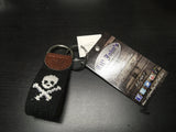 Smathers & Branson Skull and Bones key chain with genuine leather accents at lil johns big and tall mens fashion
