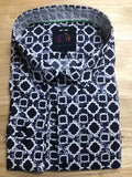 A throw back to the time of John Lennon and the Beetles.  Created from the John Lennon line and approved by Yoko Ono, this long sleeve sport shirt in a White and navy Tile print on a Cotton Stretch Fabric is just plain cool. at Lil johns big and tall comes in sizes 1xl 2xl 3xl and 4xl
