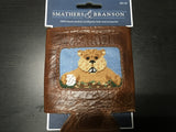 Smathers and Branson quality genuine leather Koozie with a Gopher golfer stitch work in front only at pensacola best mens clothing shop Lil Johns big and tall
