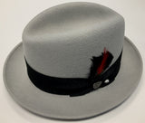 Dobbs Randall has a Cowhide sweatband, Firm felt, Welted Edge, Pure Wool hat.  Brim: 1 7/8  Crown: 4 1/2  Made in USA at lil johns big and tall