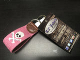 Smathers & Branson Skull and Bones key chain with genuine leather accents at lil johns big and tall mens fashion
