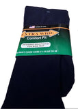 extra wide comfort fit navy dress sock