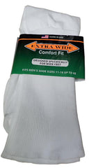 white extra wide dress sock